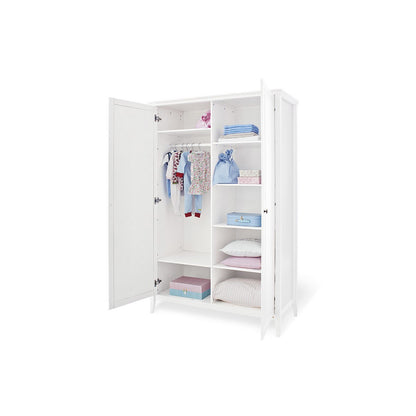 Kinderkamer 'Smilla' extra breed3 onderdelen: ledikantbed, extra breed commode, 2-deurs kledingkast