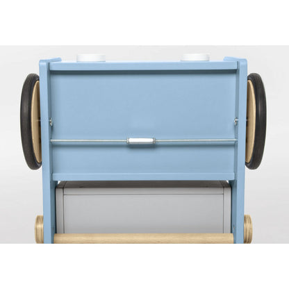 Leren loopwagen 'Kipplaster Fred', blauw