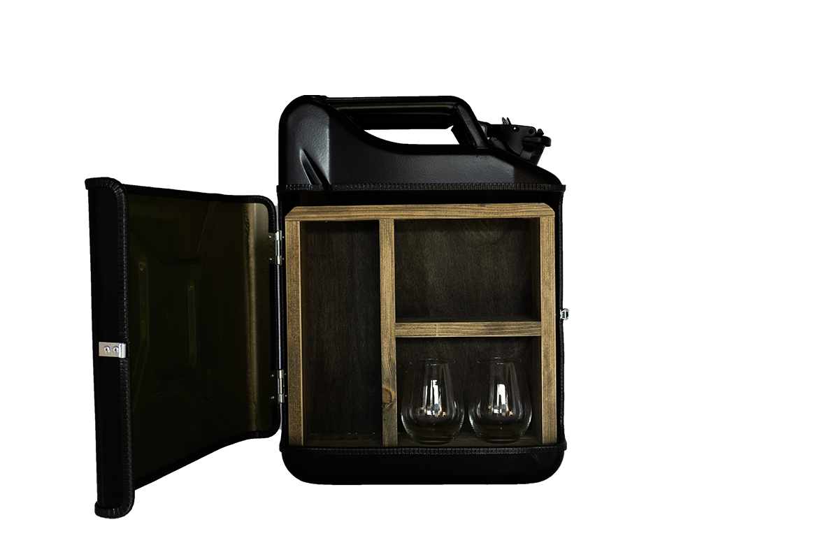 Jerrycan Bar Gin - Zwart - Leuk voor in de mancave - Uniek en Stijlvol - Perfect voor de ginliefhebbers - Exclusief drank