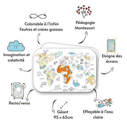 Coloriboard - De wereldkaart