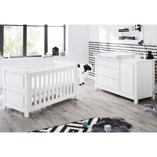 Startset 'Melk' extra breed
2 delen: ledikant, extra brede commode