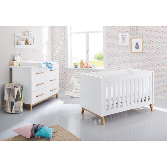 Startset 'Riva' extra breed
2 delen: ledikant, extra brede commode