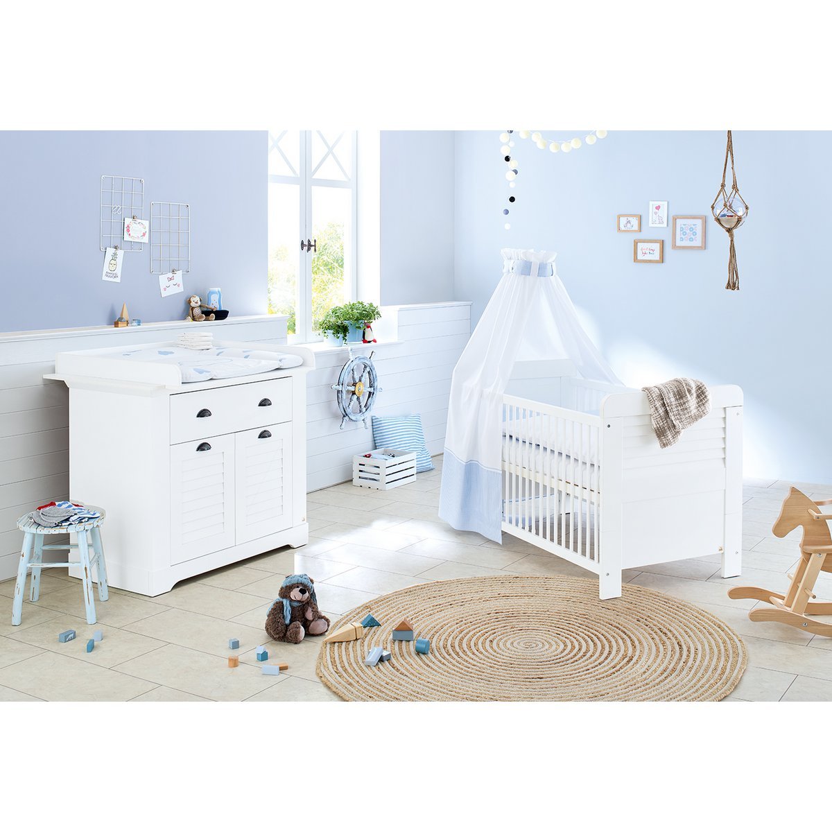 Startset 'Siena' breed2-delig: ledikantbed, brede commode