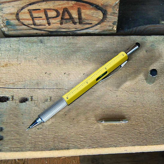 6-in-1 Multitool Pen geel