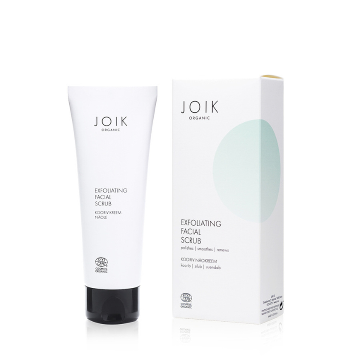 JOIK Organic Vegan Exfoliating facial scrub75ml