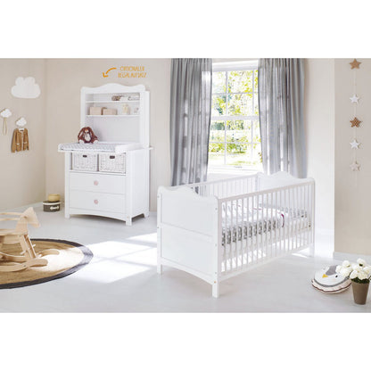 Startset 'Florentina' breed, incl. brede kast
3 delen: ledikant, brede commode incl. Brede kast