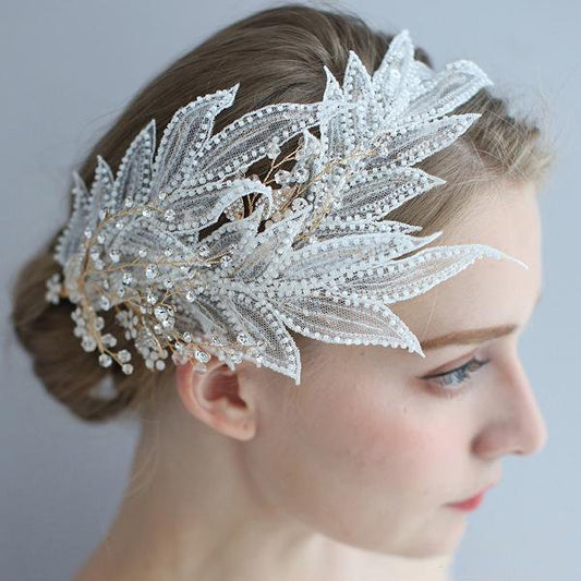 Lolita-stijl BOHO kanten bruidsveerachtige tiara's