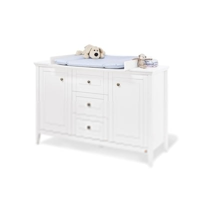 Kinderkamer 'Smilla' extra breed3 onderdelen: ledikantbed, extra breed commode, 2-deurs kledingkast