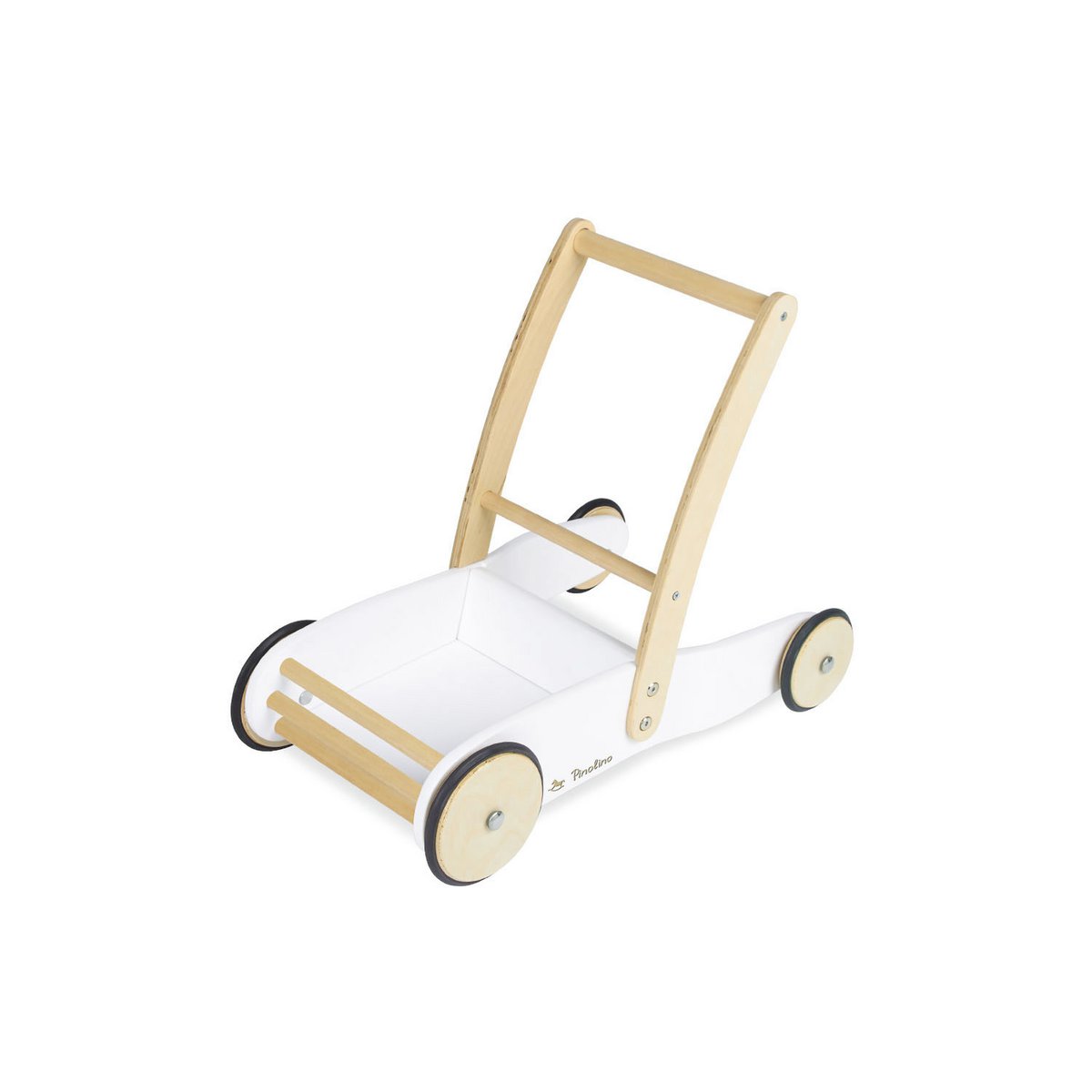 Leren loopwagen 'Uli', wit