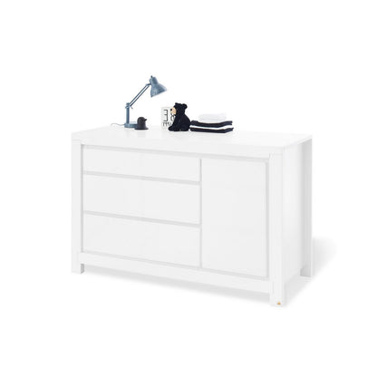 Startset 'Melk' extra breed
2 delen: ledikant, extra brede commode