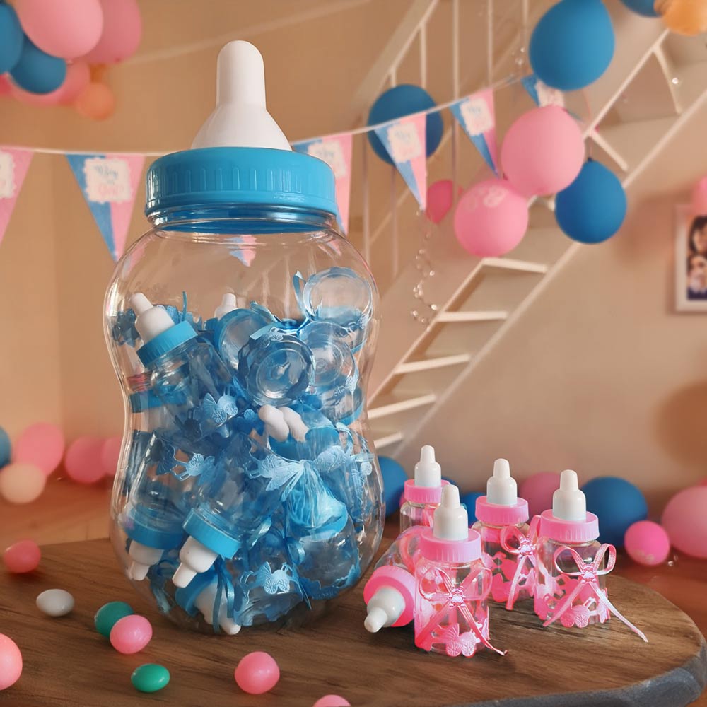 Mega baby fles roze - Babyshower