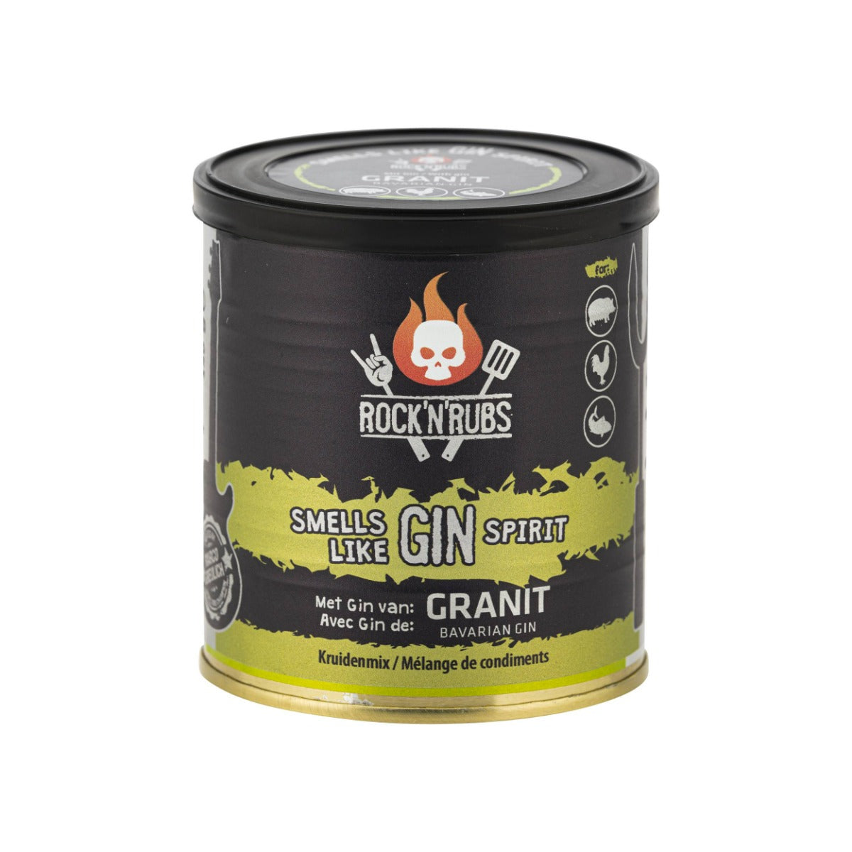 Rock 'n' Rubs - Smells like Gin Spirit - 130 gram - Met gin van Granit - Kruidenmix - BBQ rubs