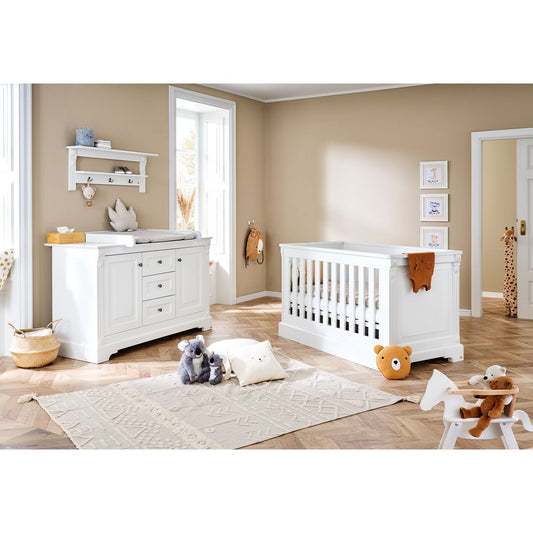 Startset 'Emilia' extra breed
2 delen: ledikant, extra brede commode