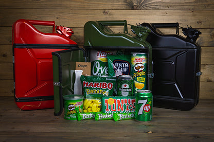 Kerstpakket - Stalen Jerrycan 10L - Groen - Origineel Geschenk - Handig voor Opbergen - Perfect voor Feestdagen