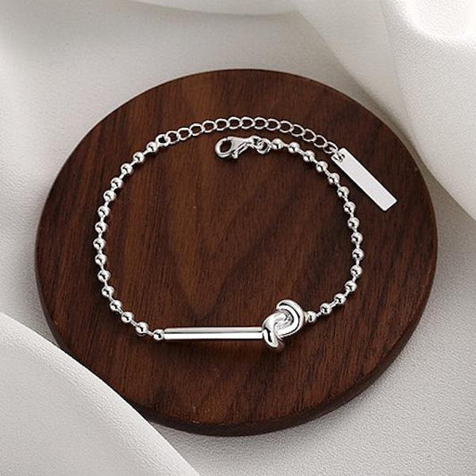 Ball Chain armband-zilveren knoopontwerp