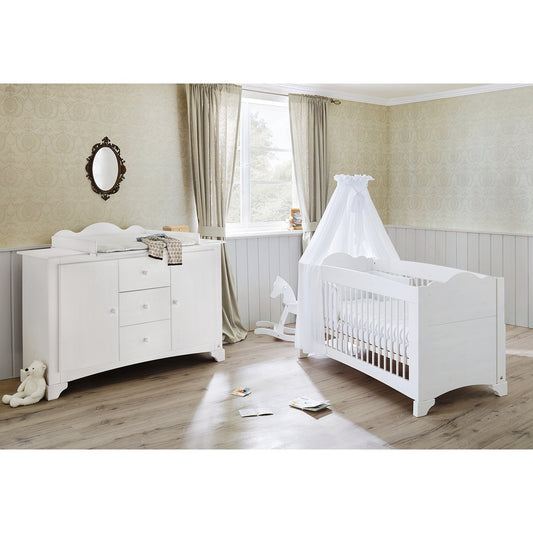 Startset 'Pino' extra breed
2 delen: ledikant, extra brede commode