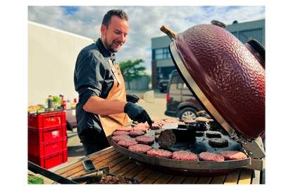 Workshop 5-Gangen Diner Kamado - Ultieme Kookervaring - Compact & Stijlvol Zwart - Buitenkeuken Grillen - Leer Meesterlijke Gerechten Bereiden op je Kamado Grill