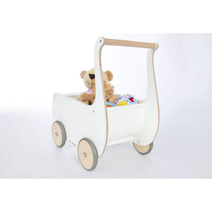 Poppenwagen 'Mette', wit