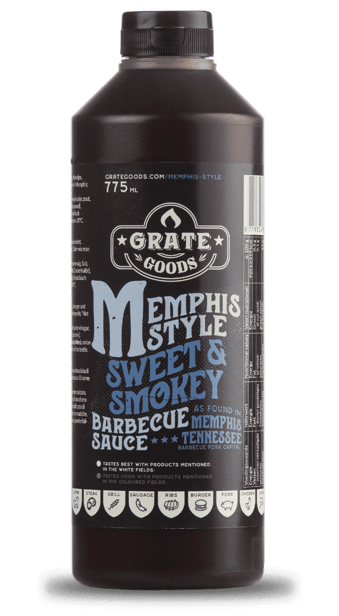 Memphis Sweet & Smokey Barbecue Sauce - 265 ml - Zoet-Rokerige Smaak uit Memphis