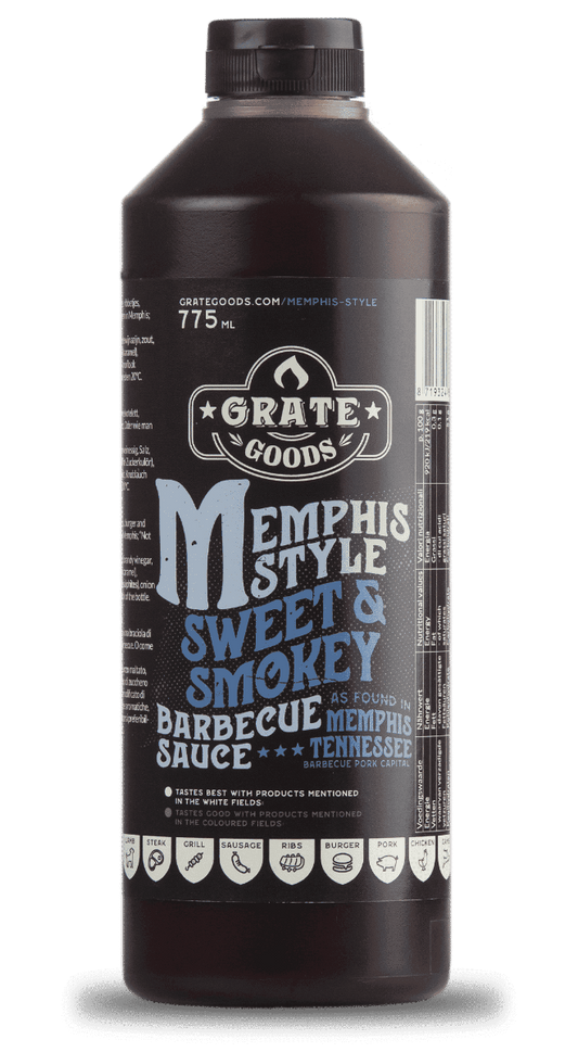 Memphis Sweet & Smokey Barbecue Sauce - 265 ml - Zoet-Rokerige Smaak uit Memphis