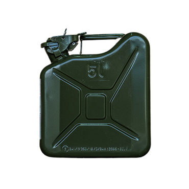 Stalen Jerrycan 5L - Groen - Hoogwaardig staal - Decoratief Item - Origineel Cadeau