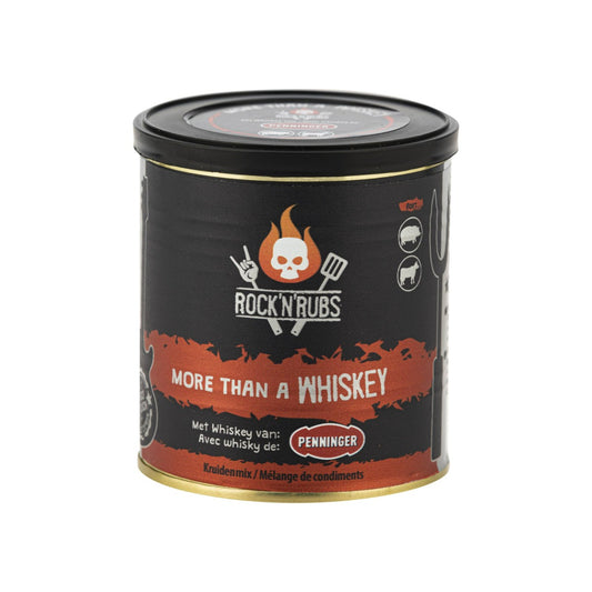 Rock 'n' Rubs - More than a Whiskey - 130 gram - Met whiskey van Penninger - Kruidenmix - BBQ rubs