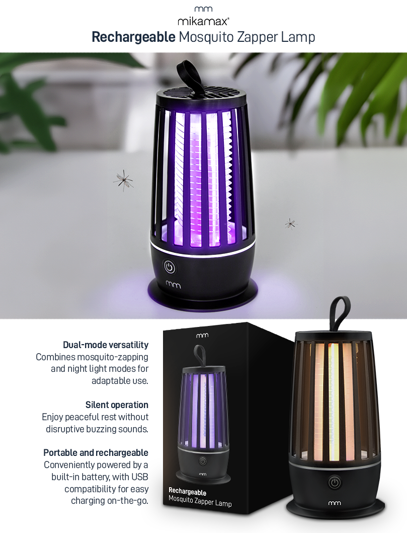 Oplaadbare Muggenlamp - Mosquito Zapper Lamp