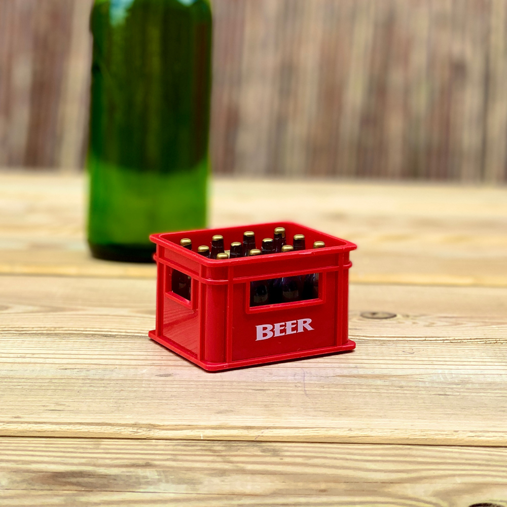 Bieropener Kratje met magneet - Rood - Beer Opener Crate - Bottle Opener - Beer Crate opener