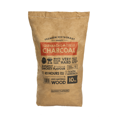 Smokin' Flavours Houtskool White Quebracho | 10 KG | 25 Zakken (Halve Pallet) | Ideaal voor Restaurants en BBQ-Teams