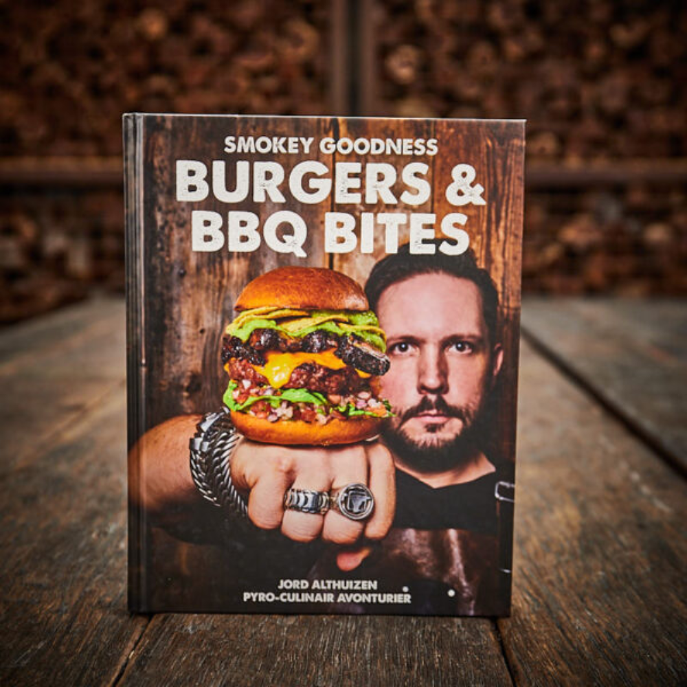 Smokey Goodness - Burgers & BBQ Bites - voor perfecte burgers & BBQ hapjes - Jord Althuizen - BBQ recepten - Kookboek BBQ