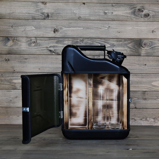 The Stillery Giftset 10L - Zwart - Stalen Jerrycan - Functioneel en Stijlvol - Opslag - Uniek Cadeau Idee