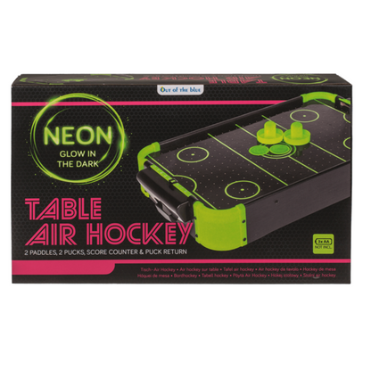 Mini Air Hockey Tafel - Glow in the Dark - 49,5 x 31 x 8,7 cm - Speelgoed - Kleine Air hockey