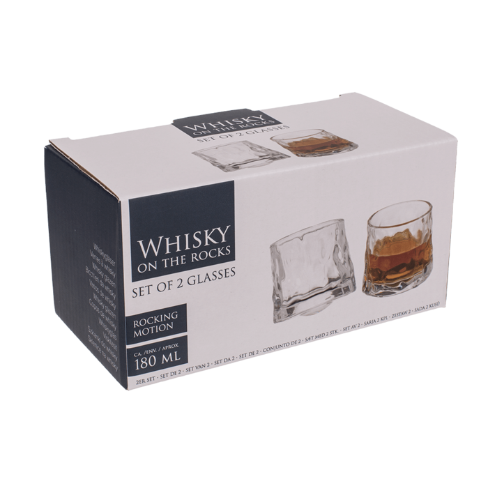 Whisky glazen 'on the rocks'