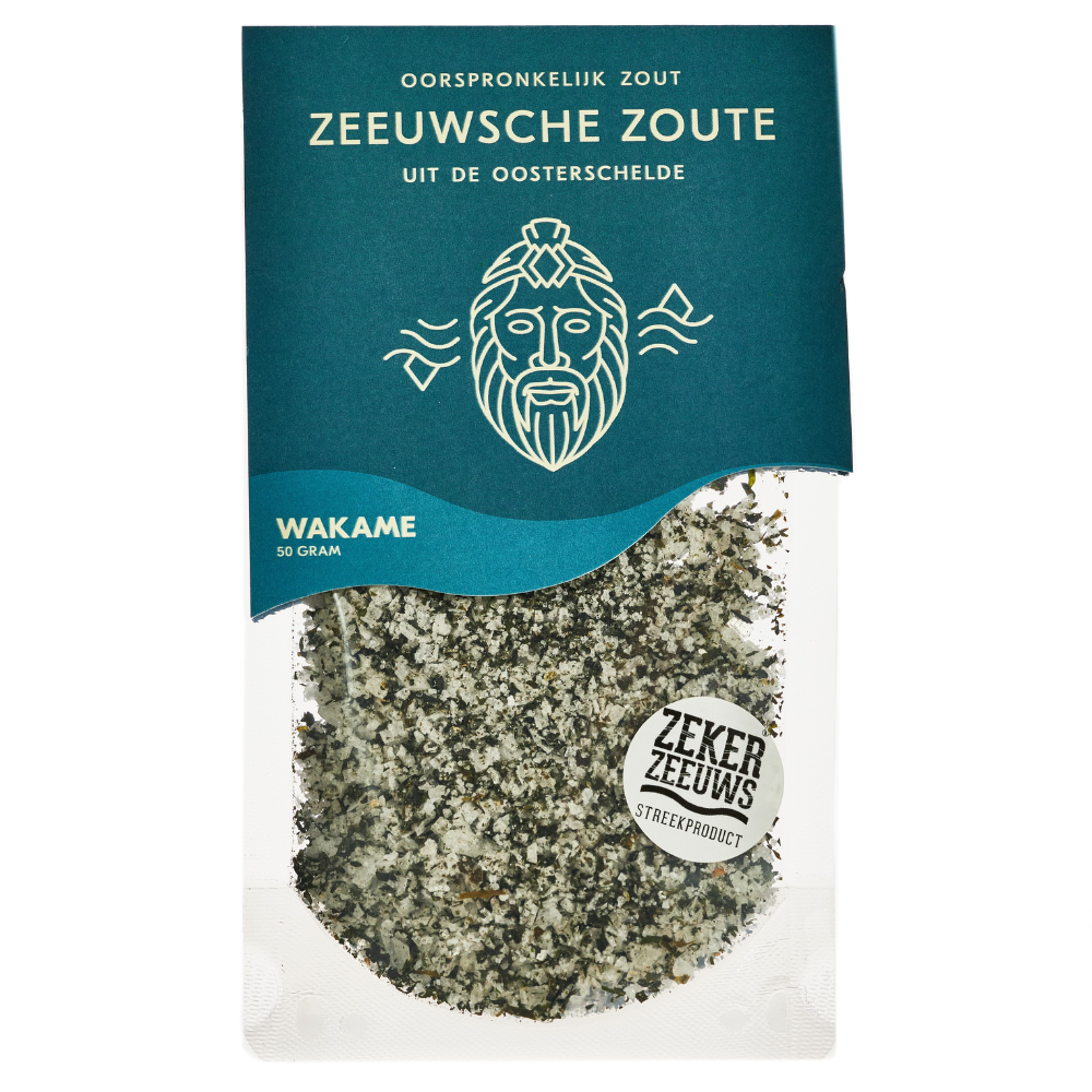 Zeeuwsche Zoute Stazak Wakame - Verrijkt uw Gerechten met Zeewier - 50g - Hoogwaardige Wakame - Handige Stazakverpakking